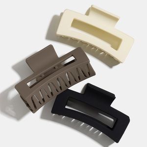ETTIKA Neutral Hair Claw Set in Ivory, Tan, and Black Hair Claw Clip Set